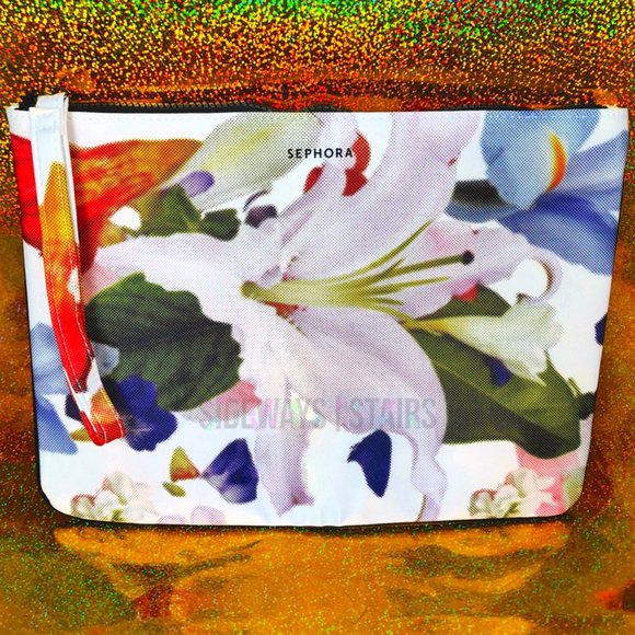 SEPHORA LILY LARGE WRISTLET CLUTCH makeup bag 13.5" zipper sleeve storage pouch - Picture 1 of 14